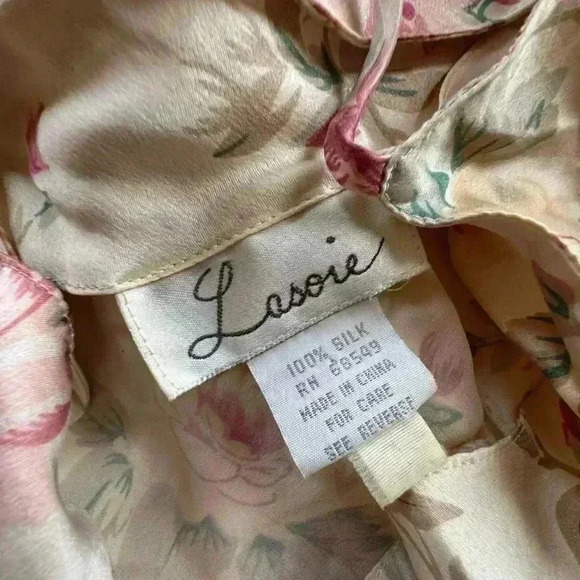100% Silk Floral Dress size 2 - Picture 3 of 3